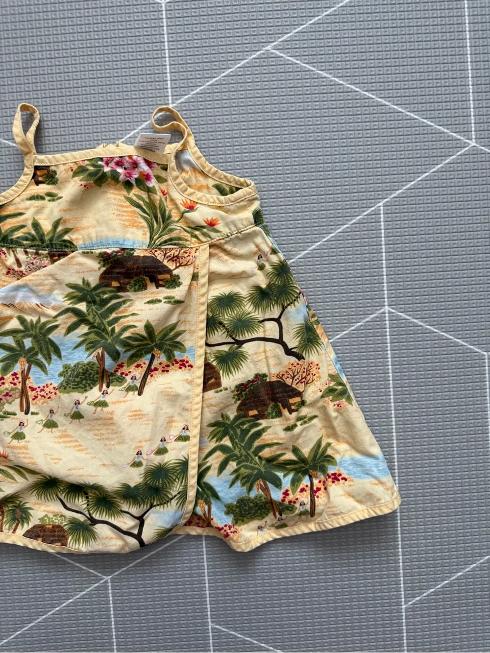 Gymboree|Vintage Baby girl Tropical Print beachy wrap dress,sleeveless•Novelty